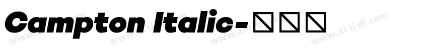 Campton Italic字体转换 Campton Italic字体转换